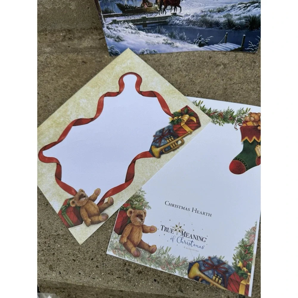 Set Of‎ 5 Christmas Collection Christmas Cards Shiny Holiday Supplies